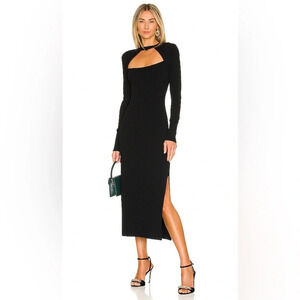 FRAME Cut-Out Midi Sweater Dress, size  Large